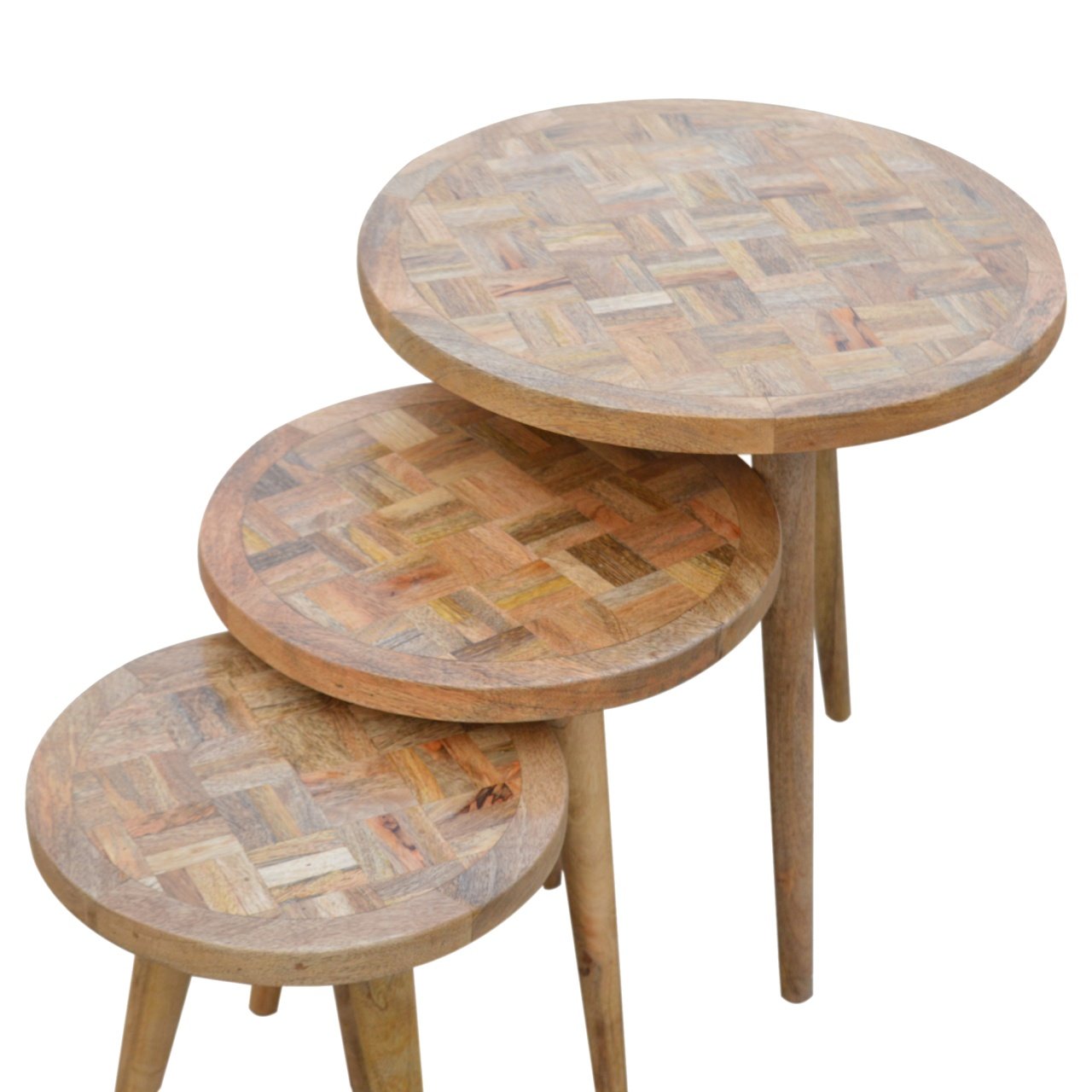 Stolik kawowy Artisan IN760 – lite drewno mango, wykończenie dębowe - Image 7