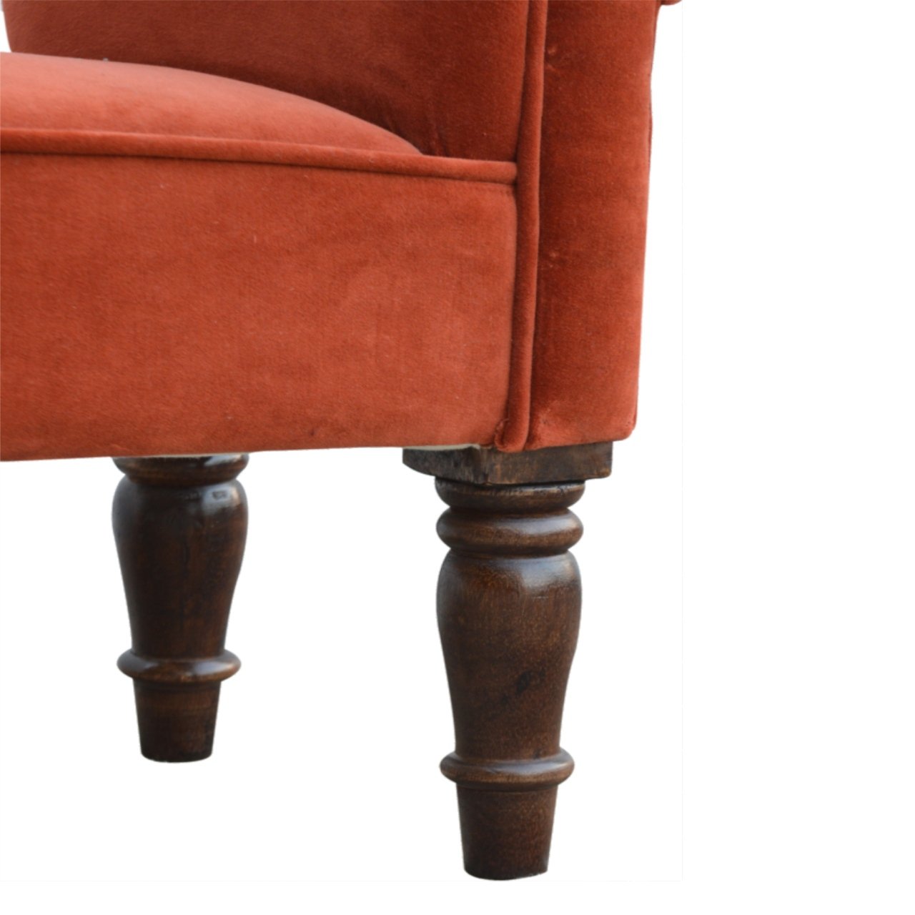 Ławka z litego drewna mango – orzechowa, 101 cm — model IN777 - obrazek 7