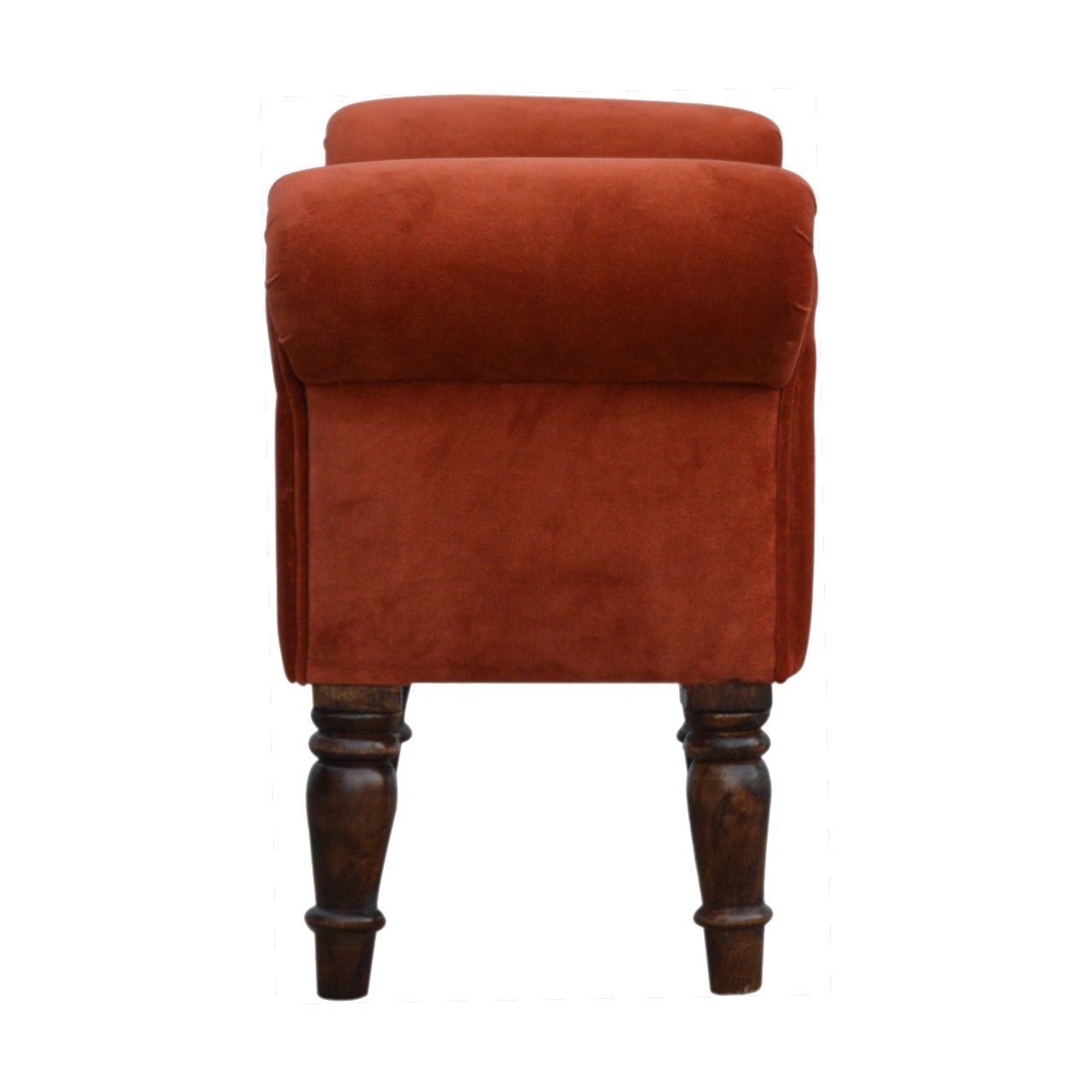 Ławka z litego drewna mango – orzechowa, 101 cm — model IN777 - obrazek 6
