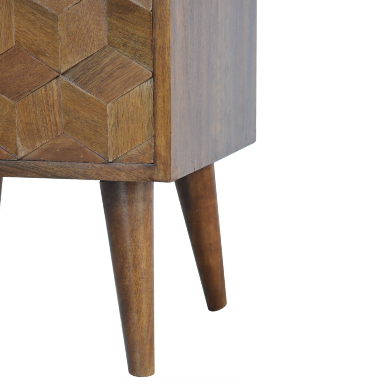 Szafka nocna z litego drewna mango – kasztanowa, 40 cm — model IN781 - Image 6