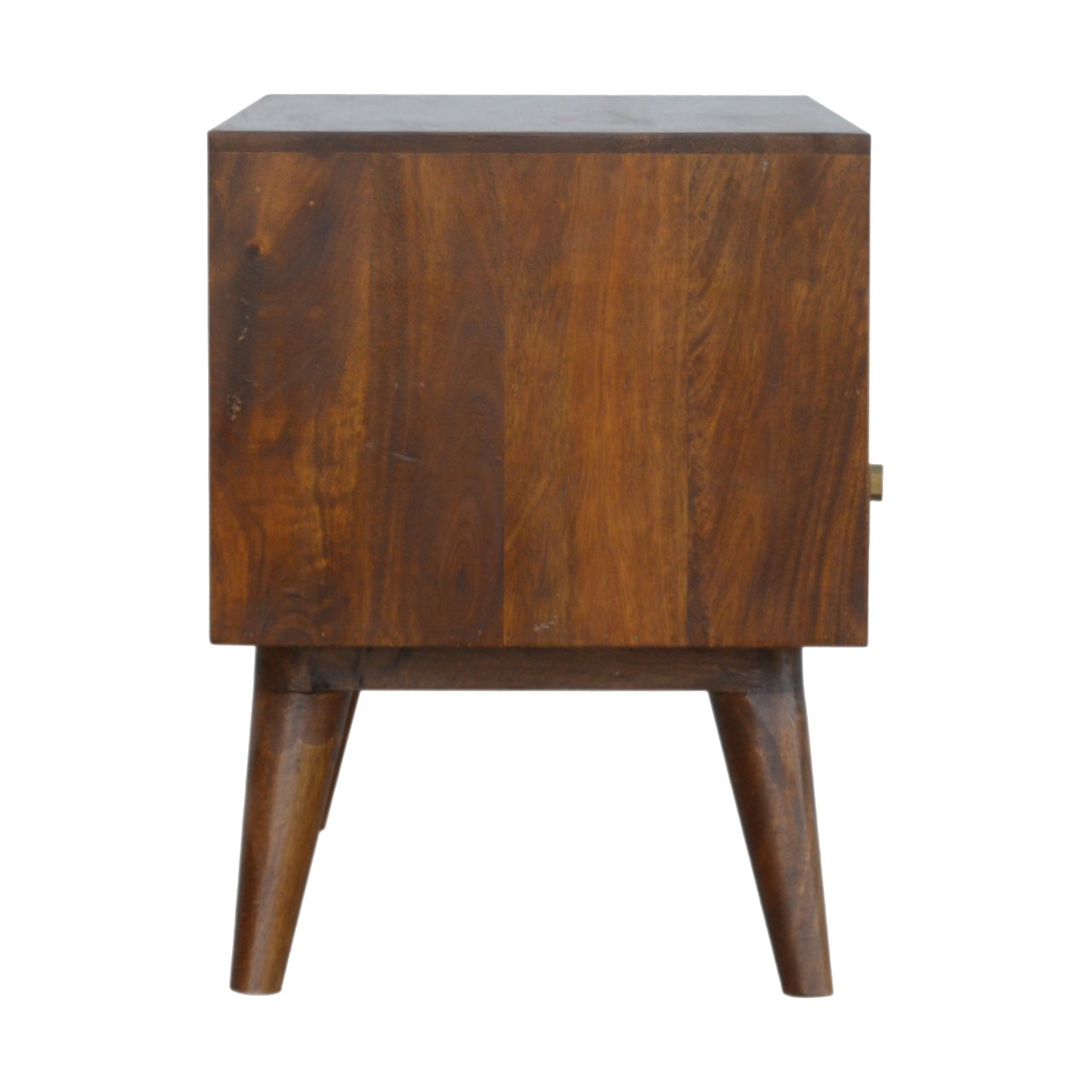 Szafka RTV z litego drewna mango – kasztanowa, 87 cm - obrazek 7