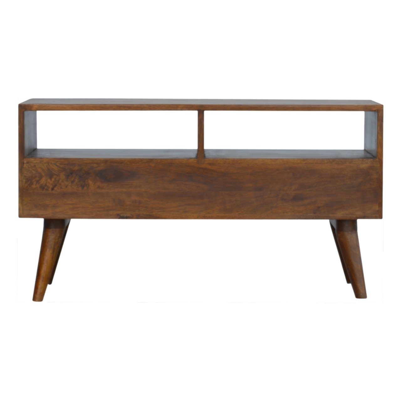 Szafka RTV z litego drewna mango – kasztanowa, 87 cm - obrazek 8