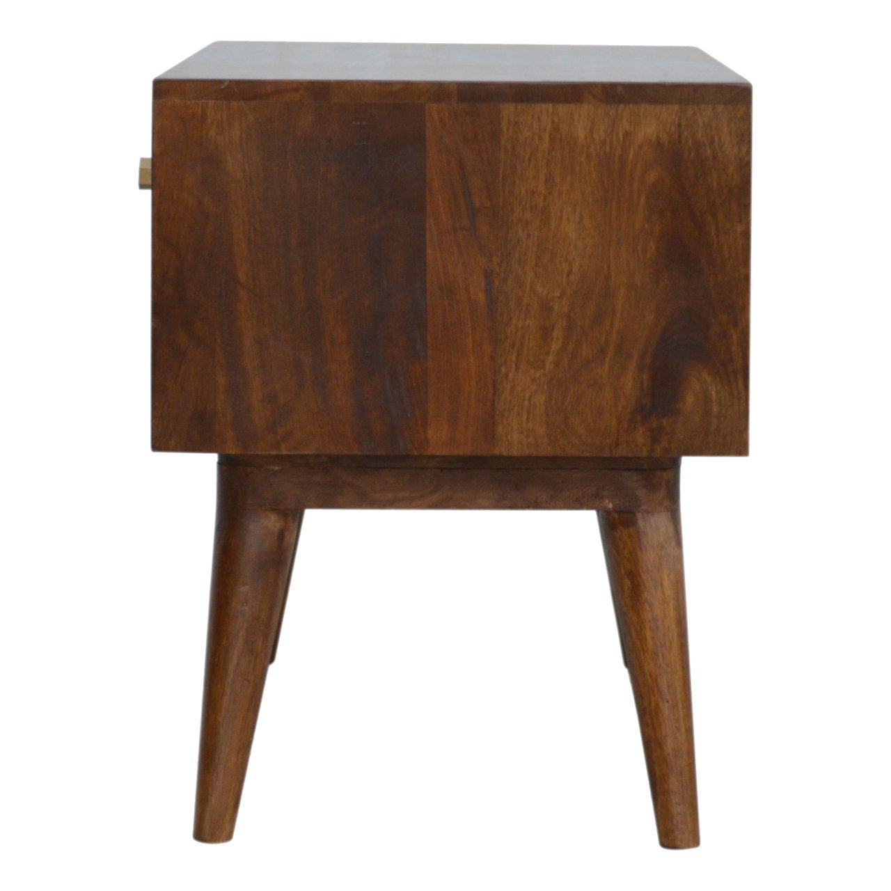 Ławka z litego drewna mango – kasztanowa, 90 cm — model IN789 - obrazek 7