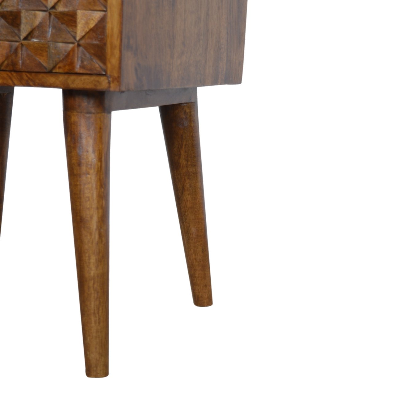 Szafka nocna Artisan IN790 – lite drewno mango, wykończenie kasztanowe - obrazek 6