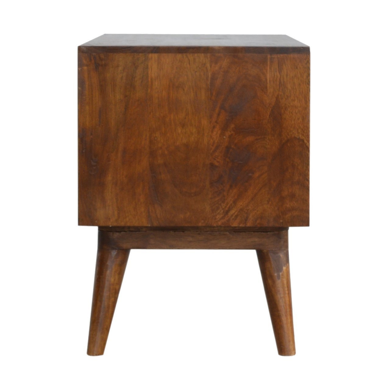 Szafka RTV z litego drewna mango – kasztanowa, 85 cm — model IN791 - obrazek 7