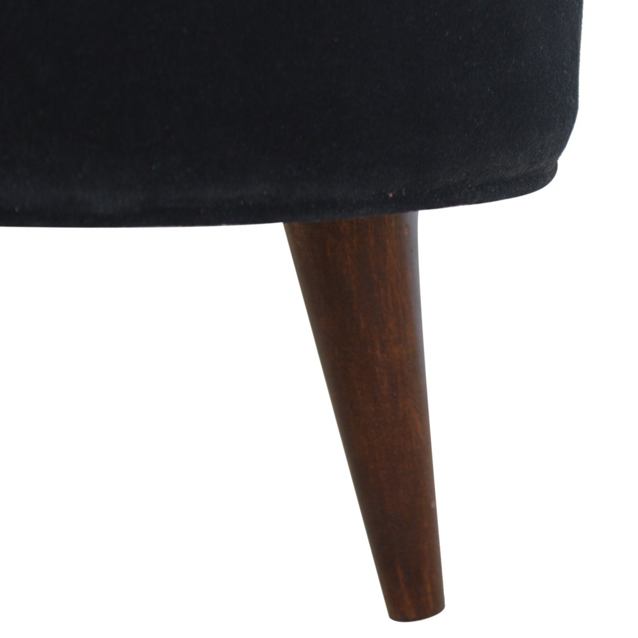 Pufa z drewna i bawełny – orzechowa, 45 cm - Image 2