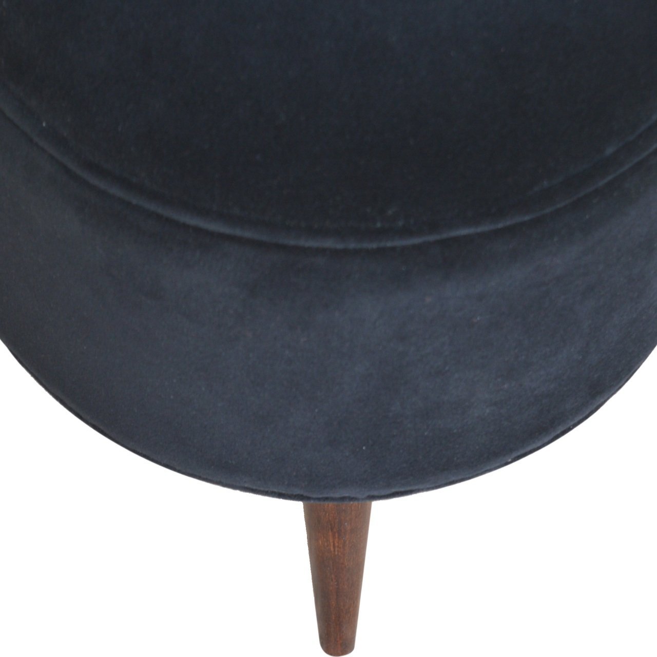 Pufa z drewna i bawełny – orzechowa, 45 cm - Image 5