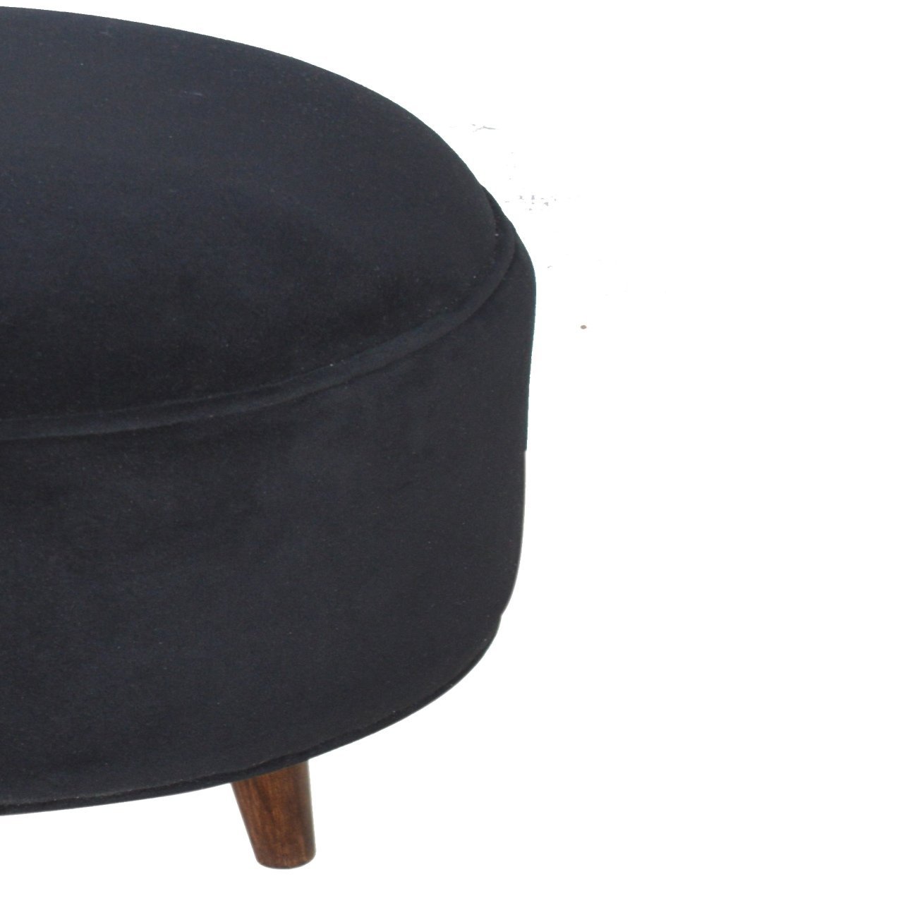 Pufa z drewna i bawełny – orzechowa, 45 cm - Image 4