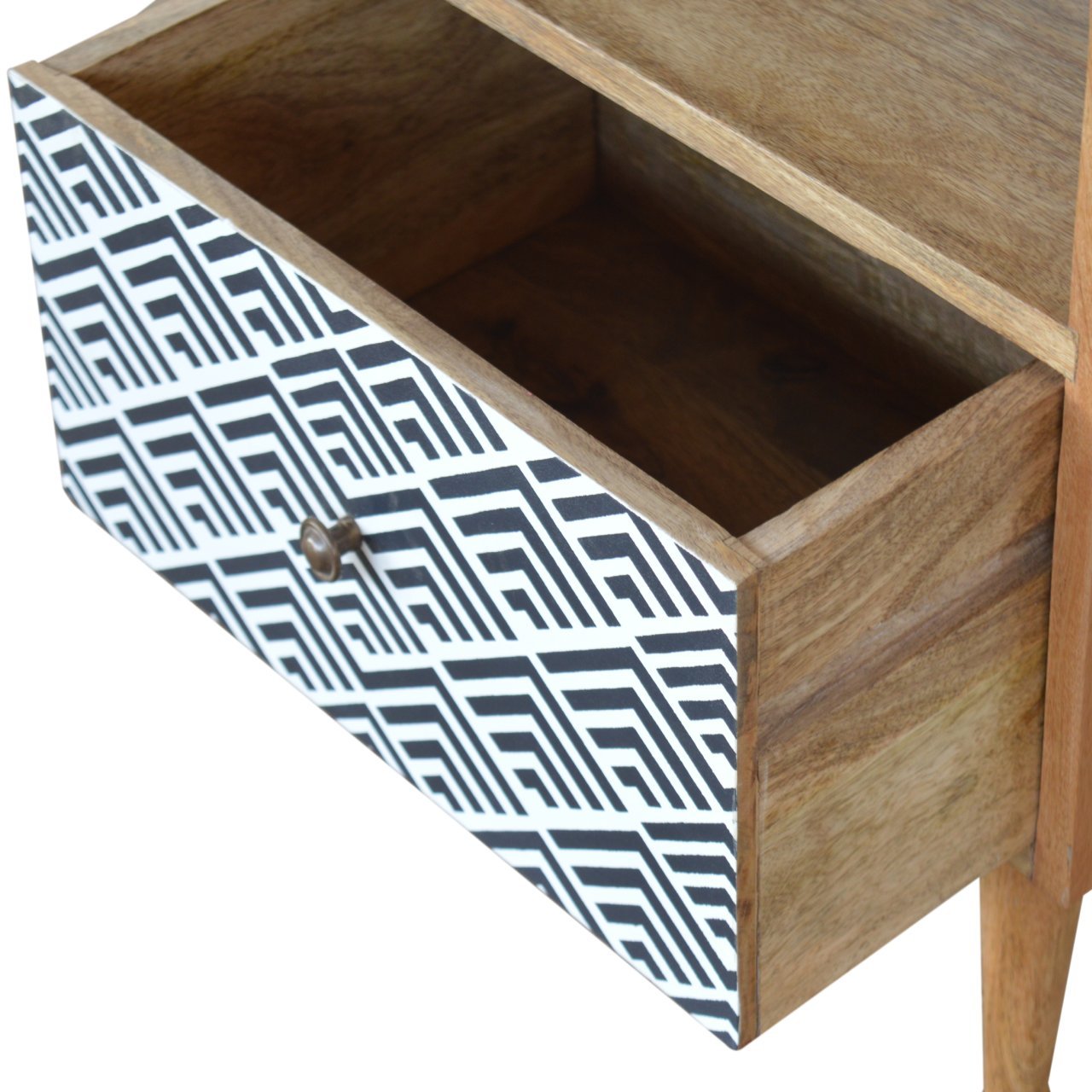 Szafka nocna Artisan IN827 – lite drewno mango, wykończenie dębowe - Image 6