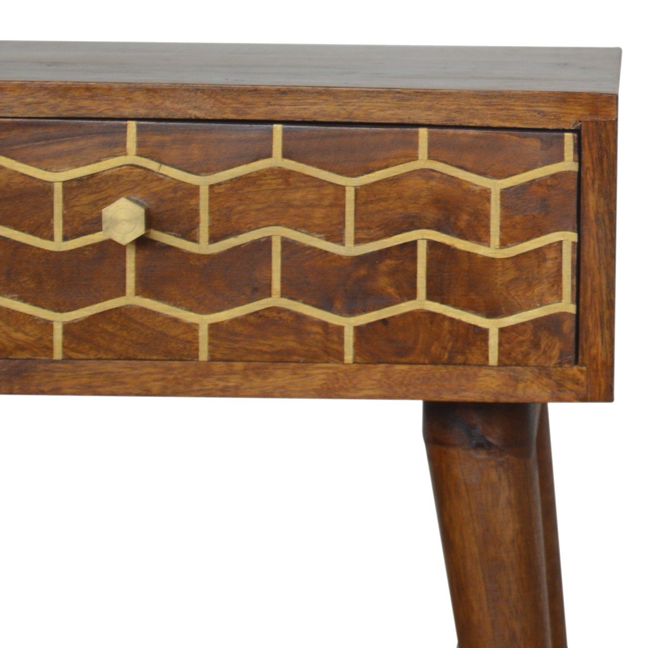 Szafka nocna Artisan In842 – lite drewno mango, wykończenie kasztanowe - Image 3