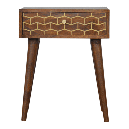 Szafka nocna Artisan In842 – lite drewno mango, wykończenie kasztanowe - Image 9