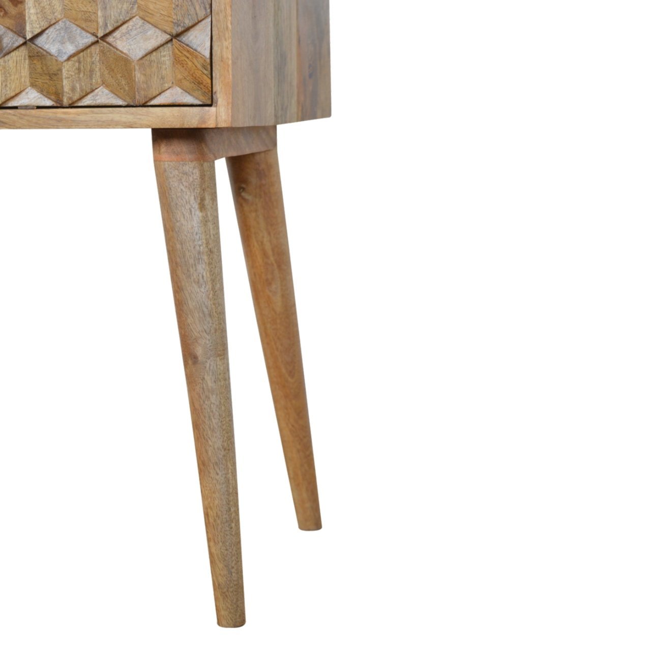 Szafka nocna Cube Carved z rzeźbioną szufladą - obrazek 6