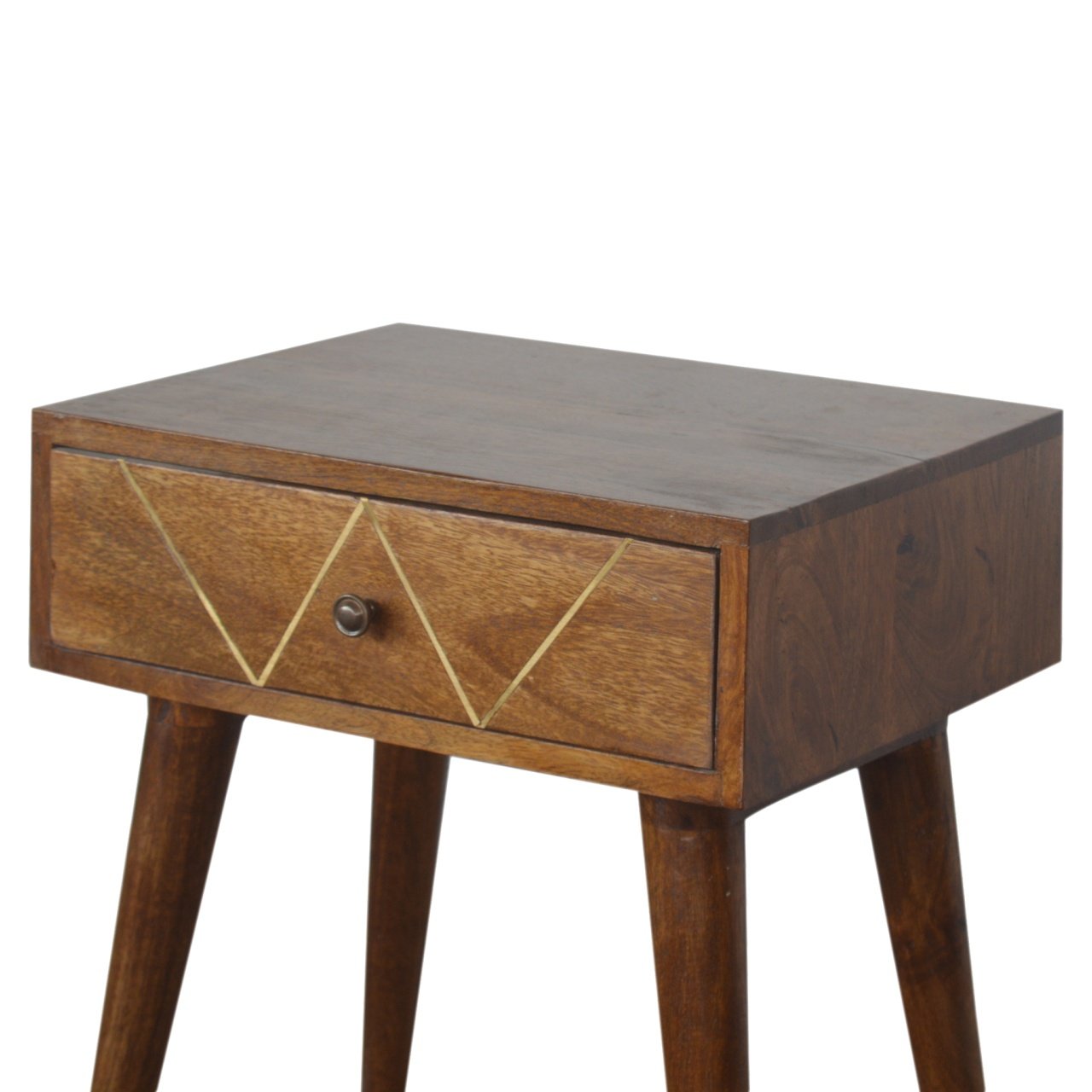 Szafka nocna Artisan IN846 – lite drewno mango, wykończenie kasztanowe - Image 2