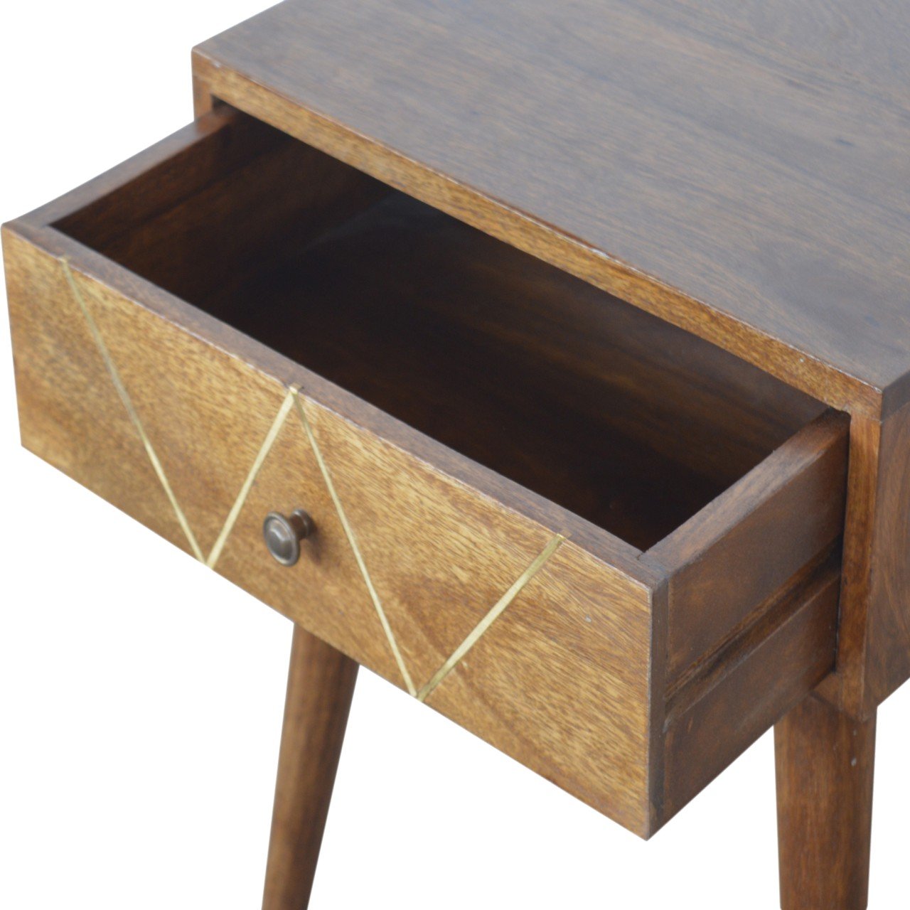 Szafka nocna Artisan IN846 – lite drewno mango, wykończenie kasztanowe - Image 4