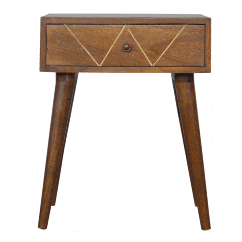 Szafka nocna Artisan IN846 – lite drewno mango, wykończenie kasztanowe - Image 9