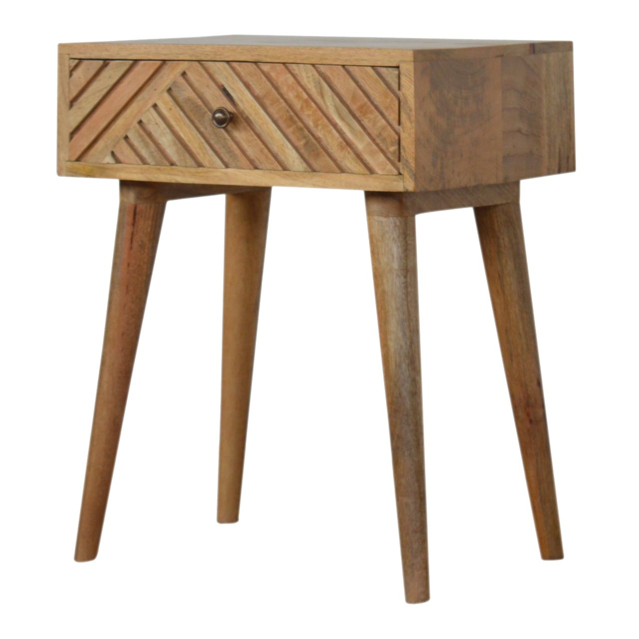 Szafka nocna Artisan IN849 – lite drewno mango, wykończenie dębowe - Image 2