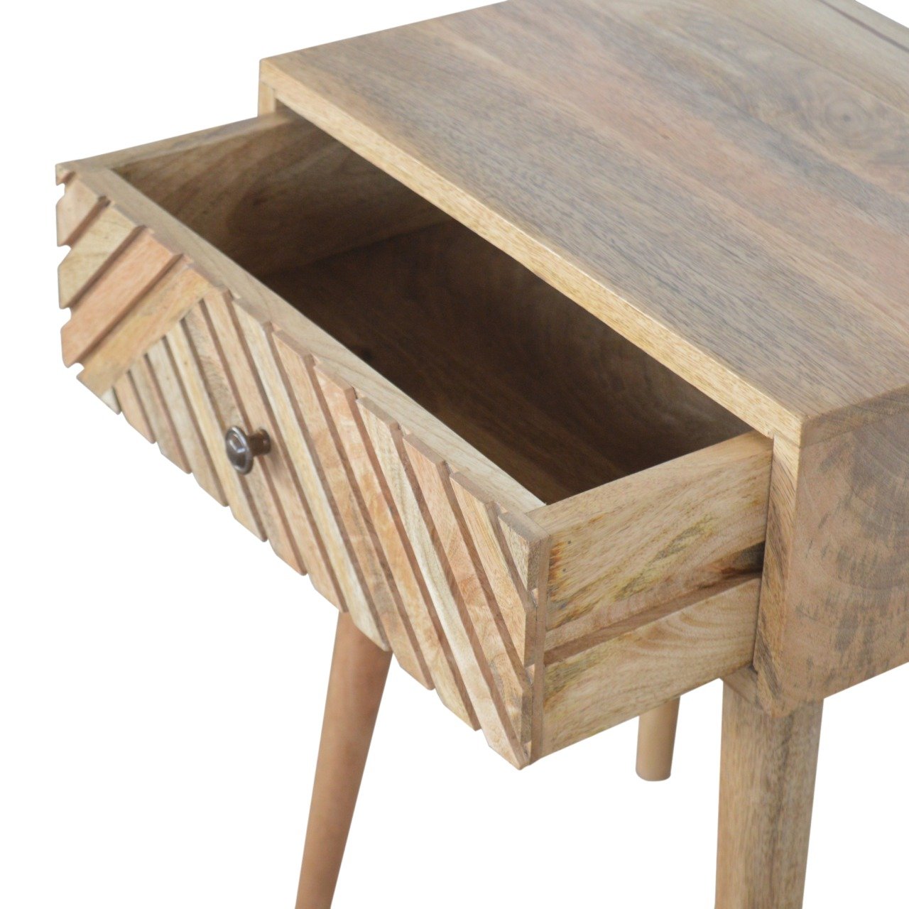 Szafka nocna Artisan IN849 – lite drewno mango, wykończenie dębowe - Image 5