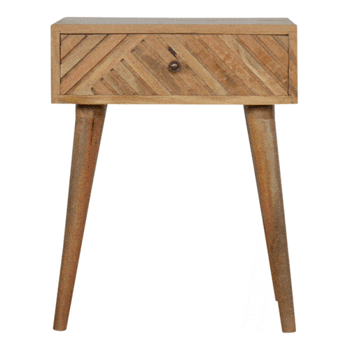 Szafka nocna Artisan IN849 – lite drewno mango, wykończenie dębowe - Image 9