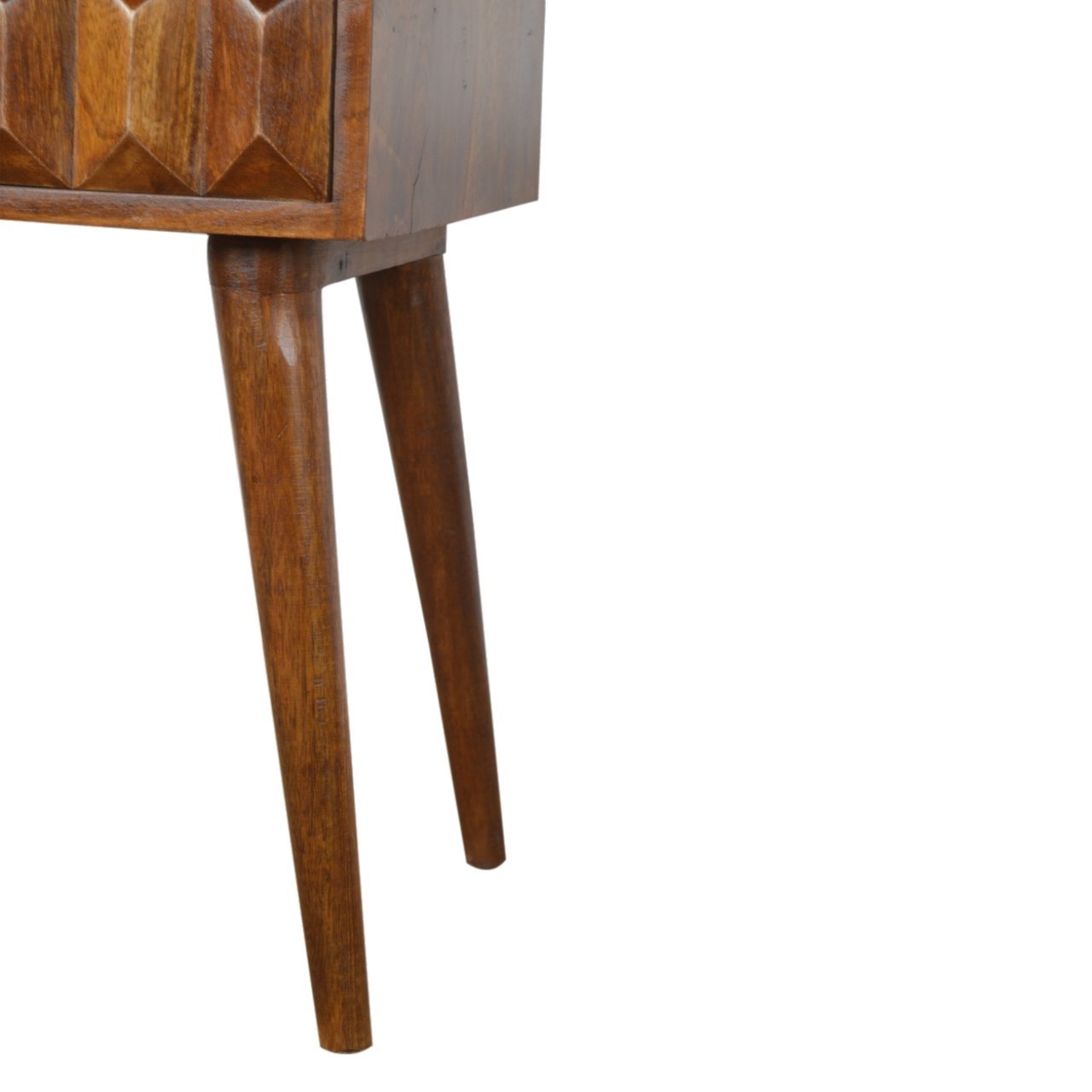 Szafka nocna z naturalnych materiałów – kasztanowa, 45 cm — model IN851 - Image 6