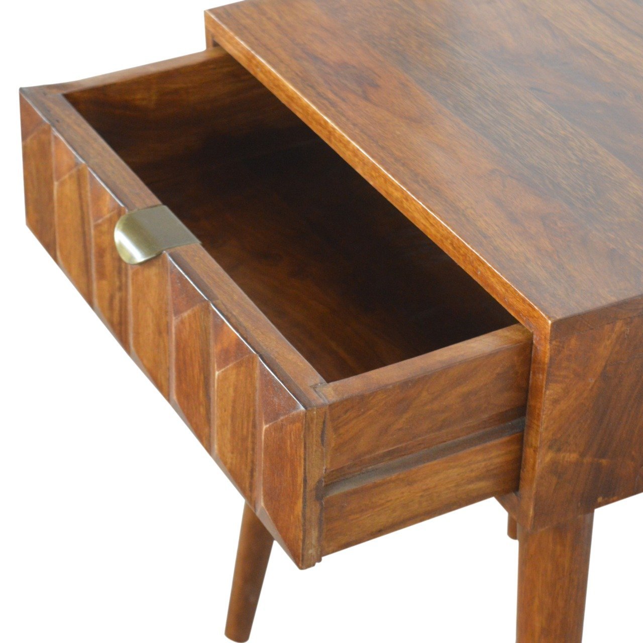 Szafka nocna z naturalnych materiałów – kasztanowa, 45 cm — model IN851 - Image 3