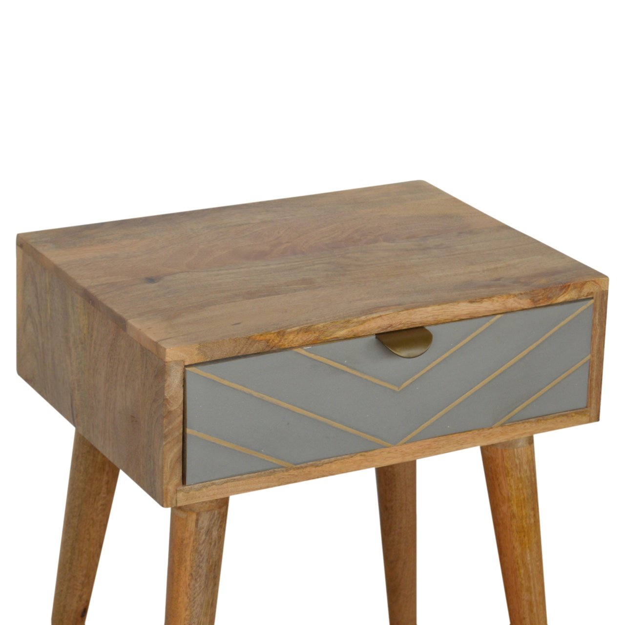 Szafka nocna Artisan IN852 – lite drewno mango, wykończenie dębowe - Image 5
