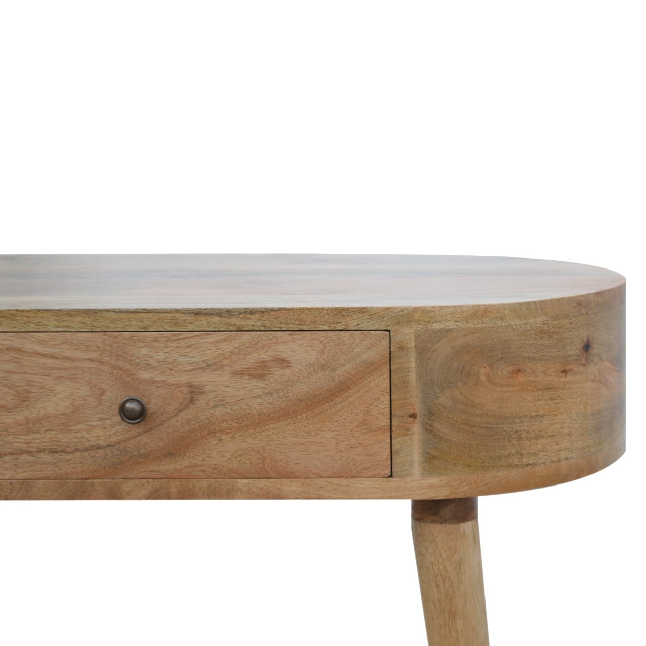 Konsola z litego drewna mango – dębowa, 80 cm - Image 2