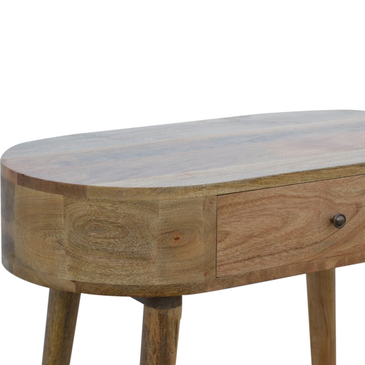 Konsola z litego drewna mango – dębowa, 80 cm - Image 7