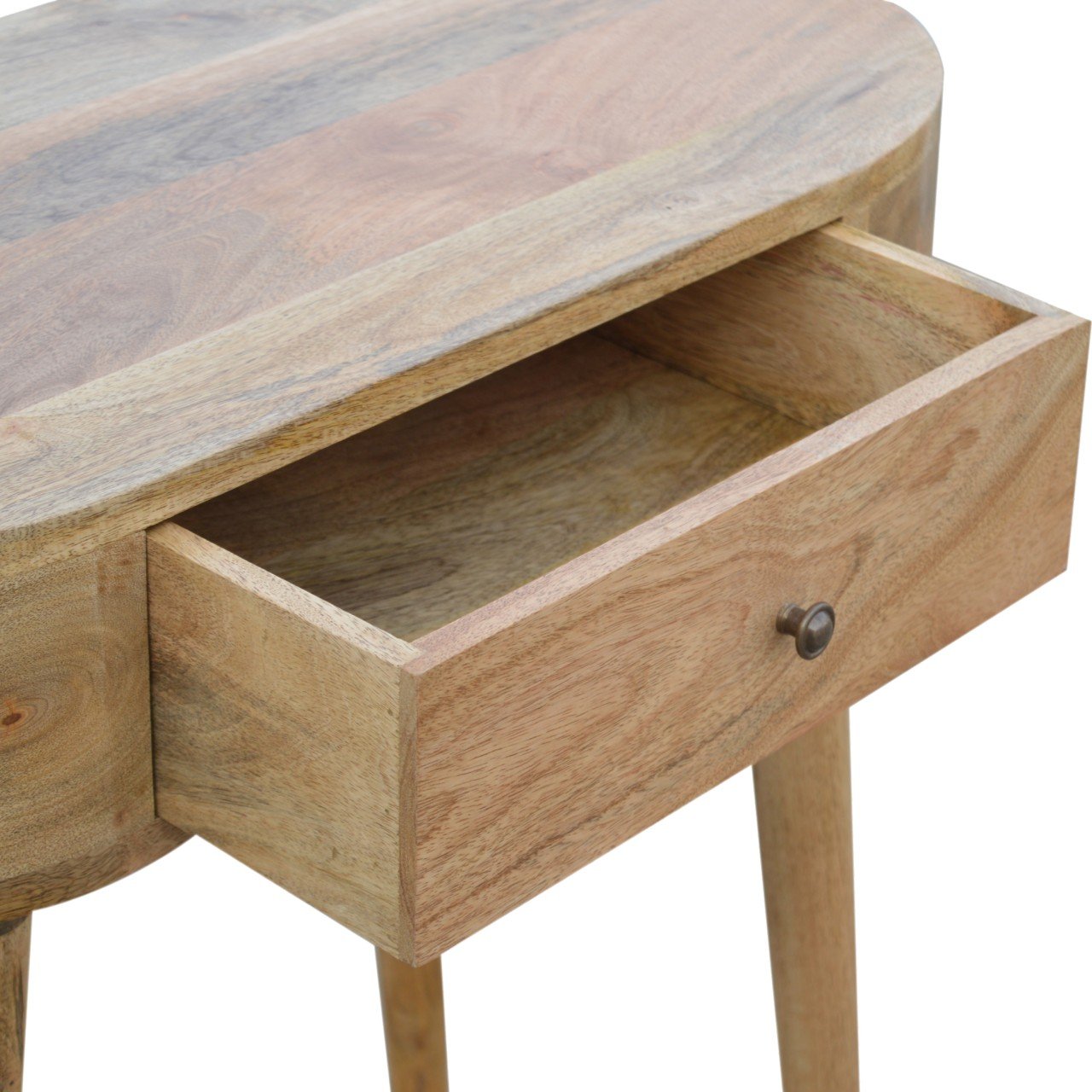 Konsola z litego drewna mango – dębowa, 80 cm - Image 3