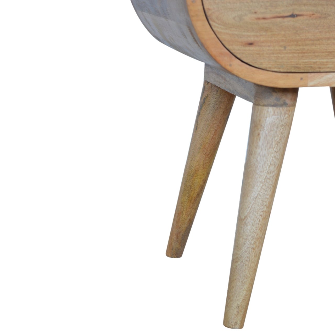 Szafka nocna z litego drewna mango – dębowa, 45 cm — model In858 - obrazek 6