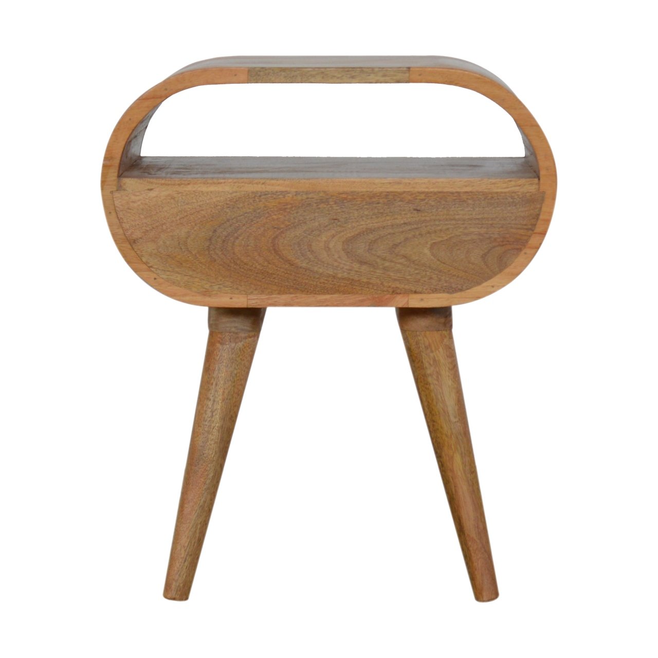 Szafka nocna z litego drewna mango – dębowa, 45 cm — model In858 - obrazek 8