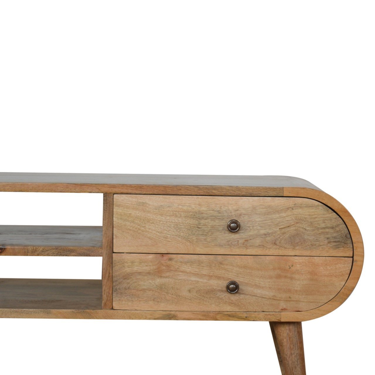 Szafka RTV Artisan IN859 – lite drewno mango, wykończenie dębowe - obrazek 2