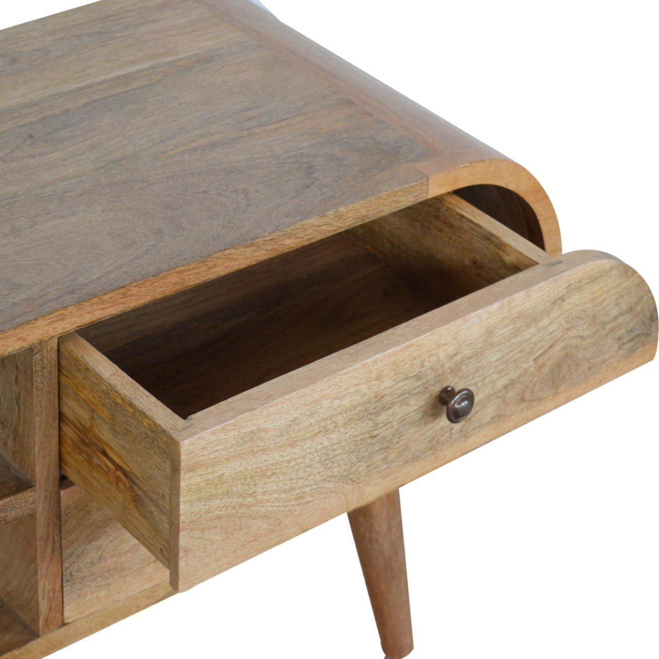 Szafka RTV Artisan IN859 – lite drewno mango, wykończenie dębowe - obrazek 3