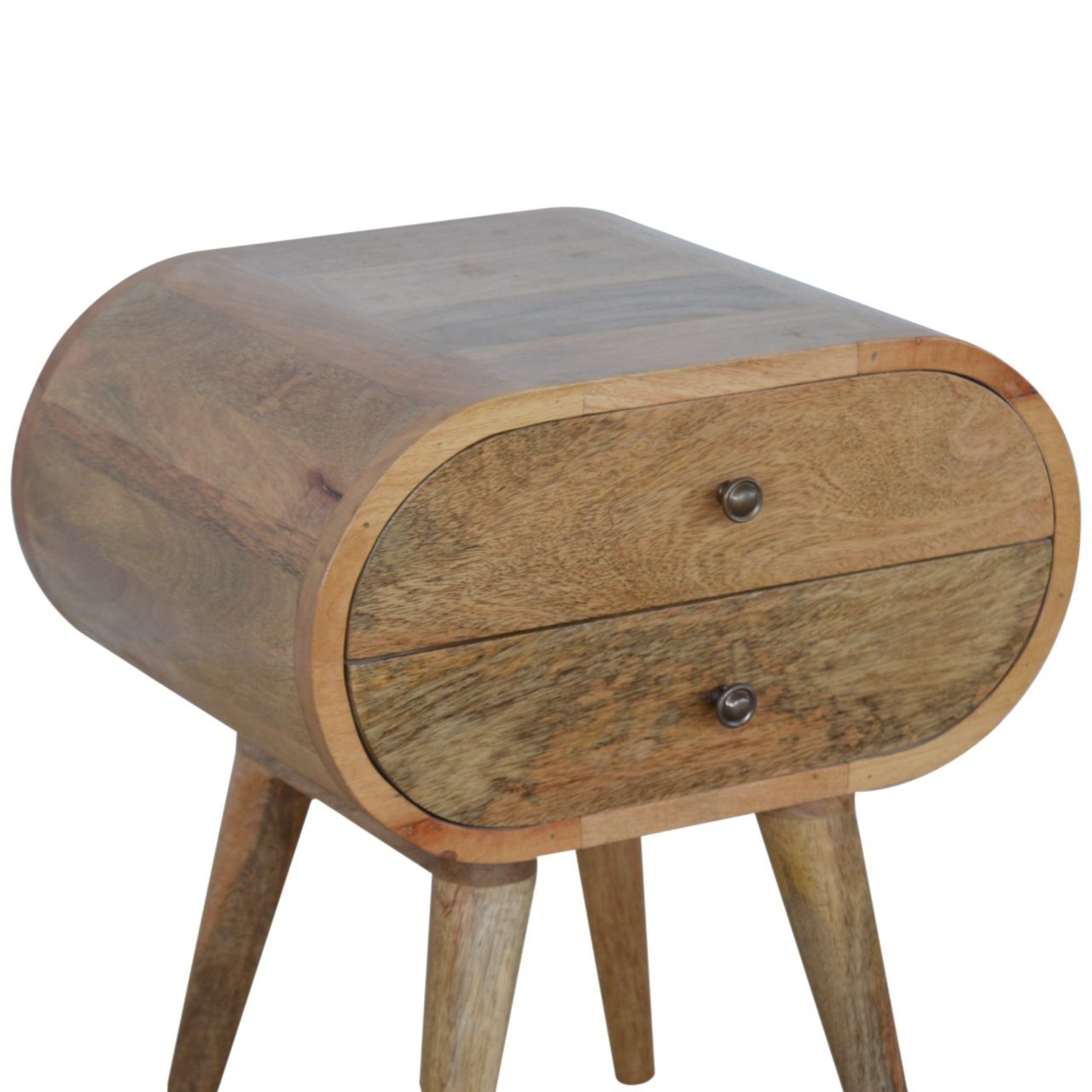 Szafka nocna z litego drewna mango – dębowa, 45 cm — model In860 - Image 2