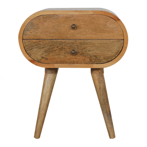 Szafka nocna z litego drewna mango – dębowa, 45 cm — model In860 - Image 9