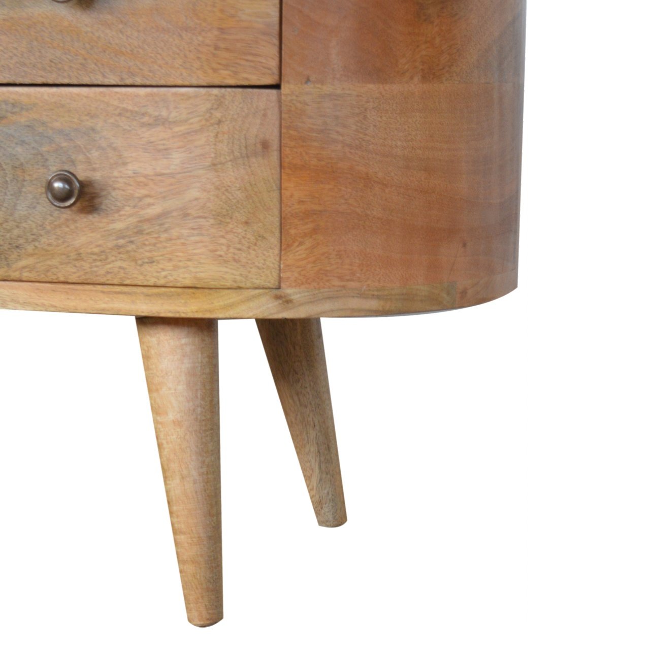 Szafka RTV z litego drewna mango – dębowa, 110 cm — model IN863 - obrazek 6