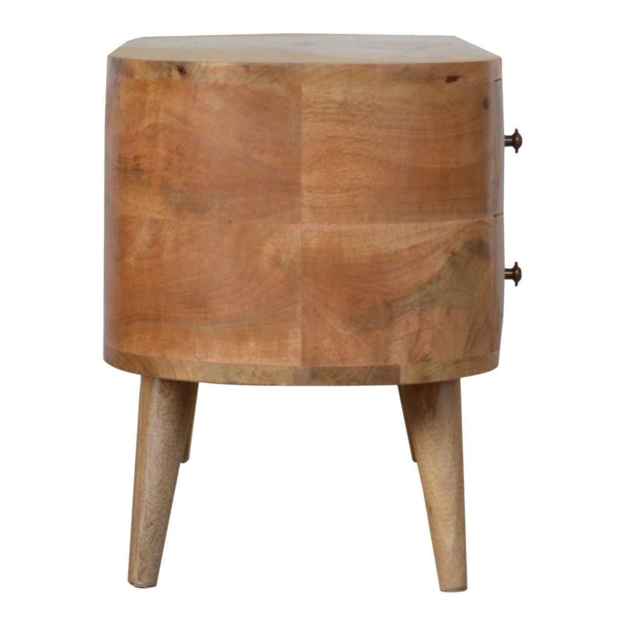 Szafka RTV z litego drewna mango – dębowa, 110 cm — model IN863 - obrazek 7