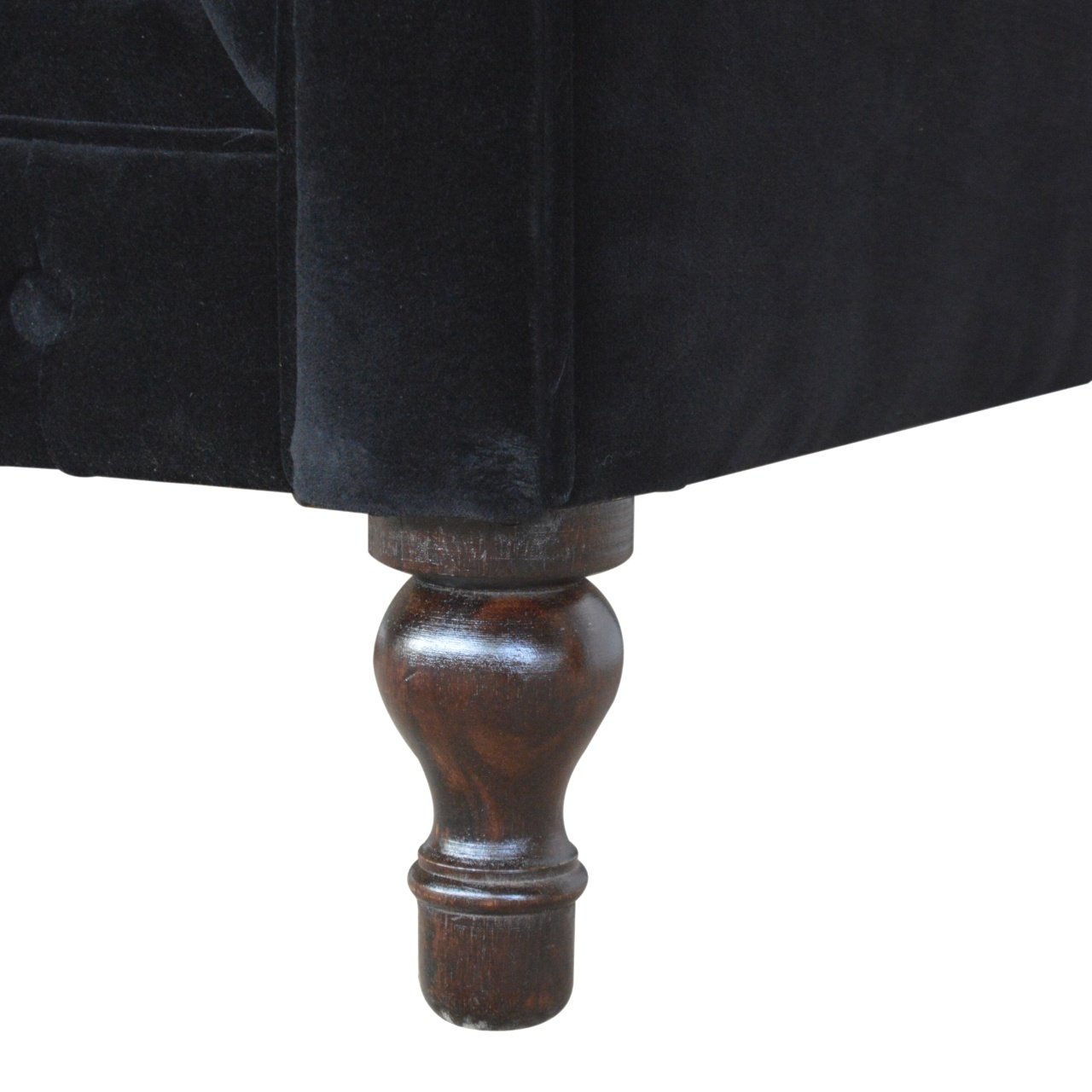 Sofa z litego drewna mango – orzechowa, 150 cm — model IN876 - Image 6