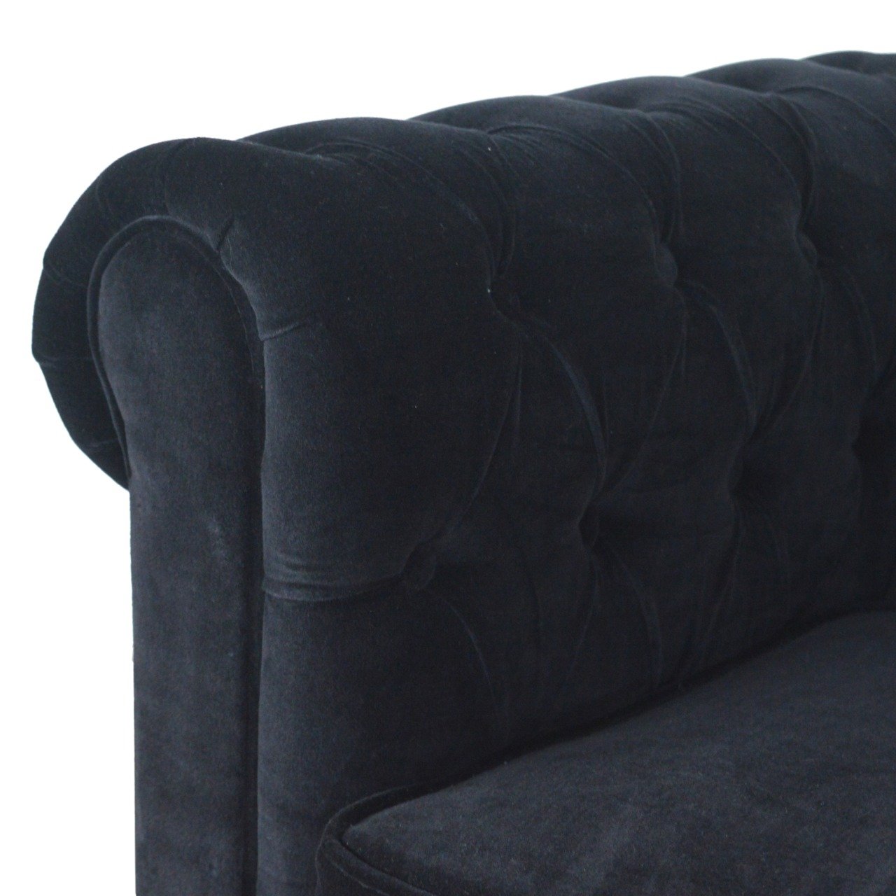 Sofa z litego drewna mango – orzechowa, 150 cm — model IN876 - Image 7