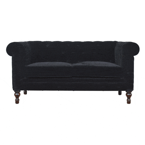 Sofa z litego drewna mango – orzechowa, 150 cm — model IN876 - Image 9
