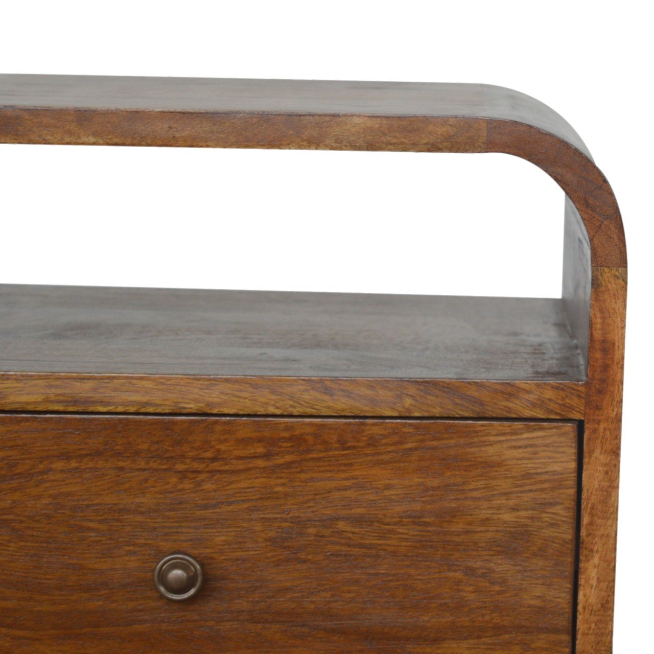 Szafka nocna z litego drewna mango – kasztanowa, 40 cm — model IN892 - Image 3