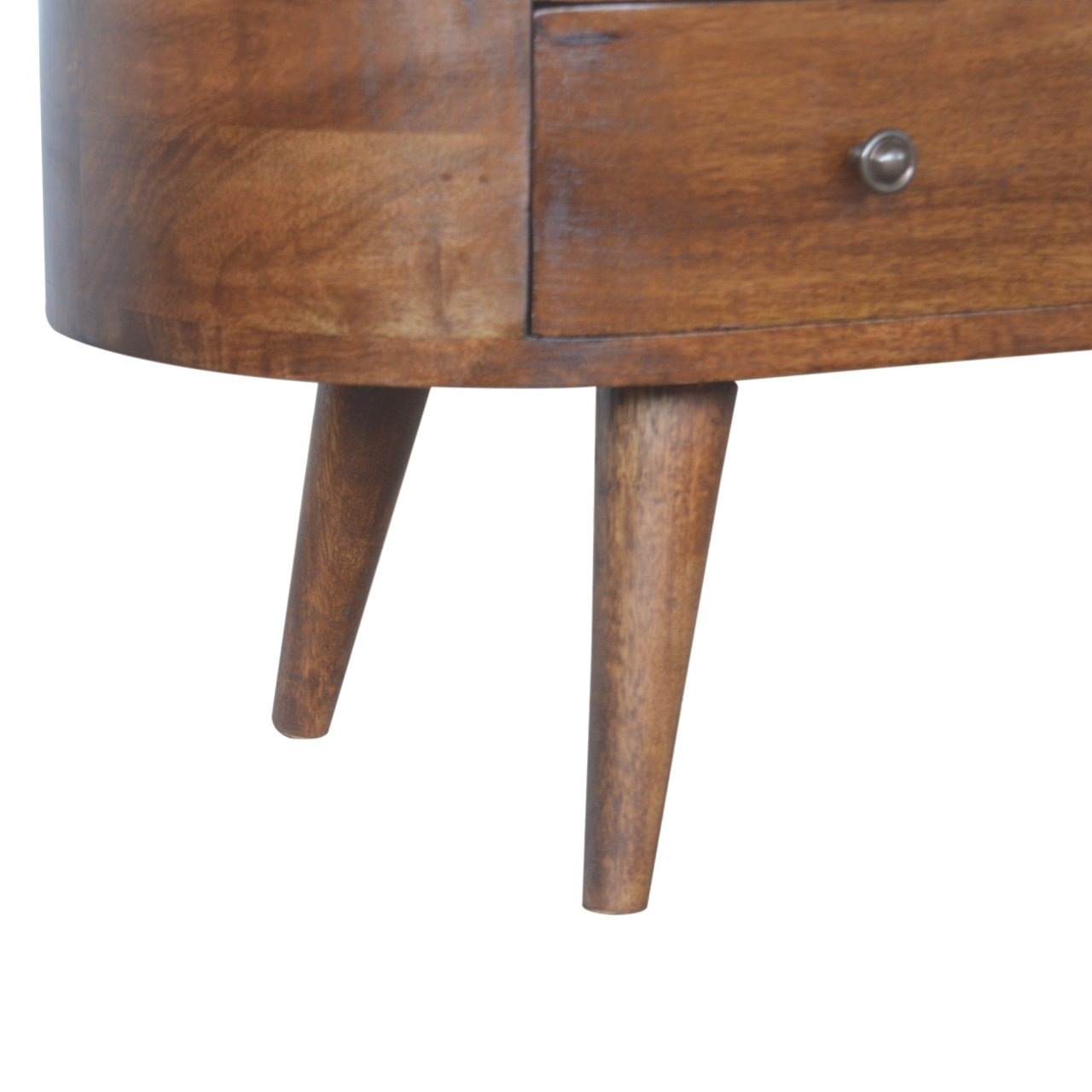 Szafka RTV z litego drewna mango – kasztanowa, 110 cm — model IN894 - obrazek 6
