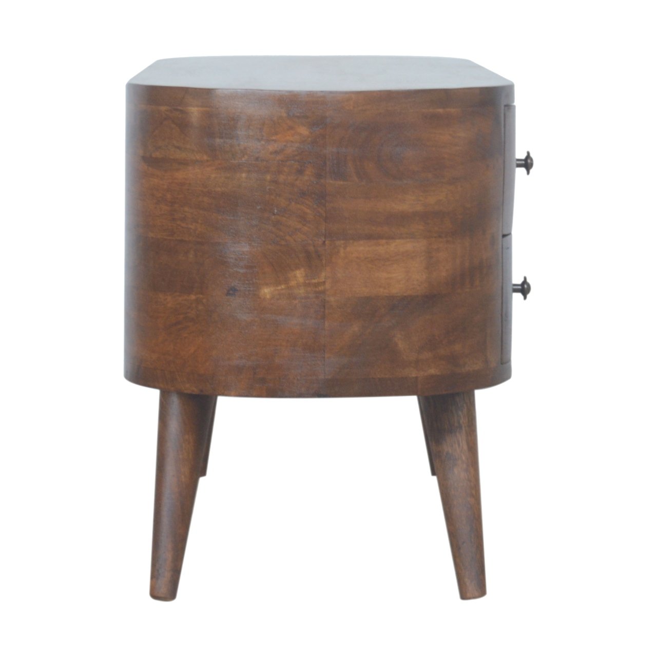 Szafka RTV z litego drewna mango – kasztanowa, 110 cm — model IN894 - obrazek 7