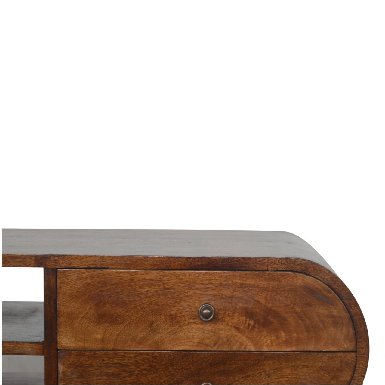Szafka RTV z litego drewna mango – kasztanowa, 90 cm — model IN899 - Image 5