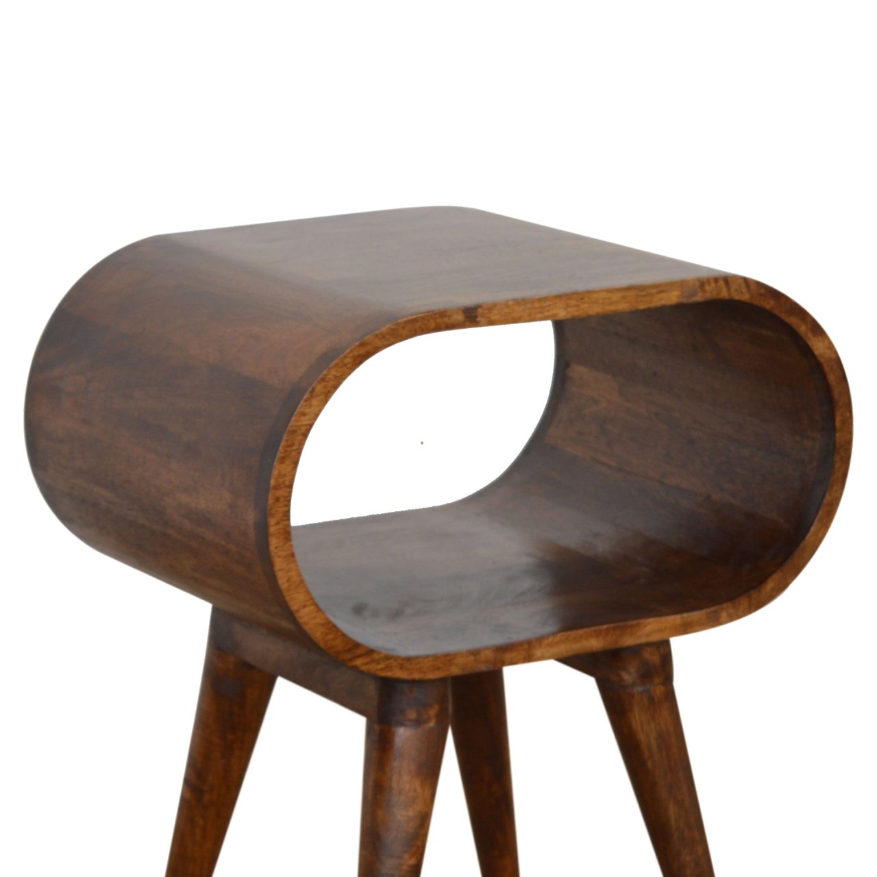 Szafka nocna z litego drewna mango – kasztanowa, 45 cm — model IN901 - Image 3