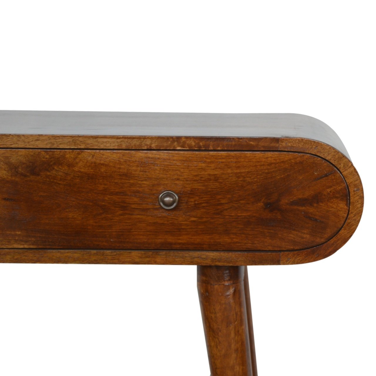 Stół z litego drewna mango – kasztanowy, 90 cm — model IN905 - obrazek 3