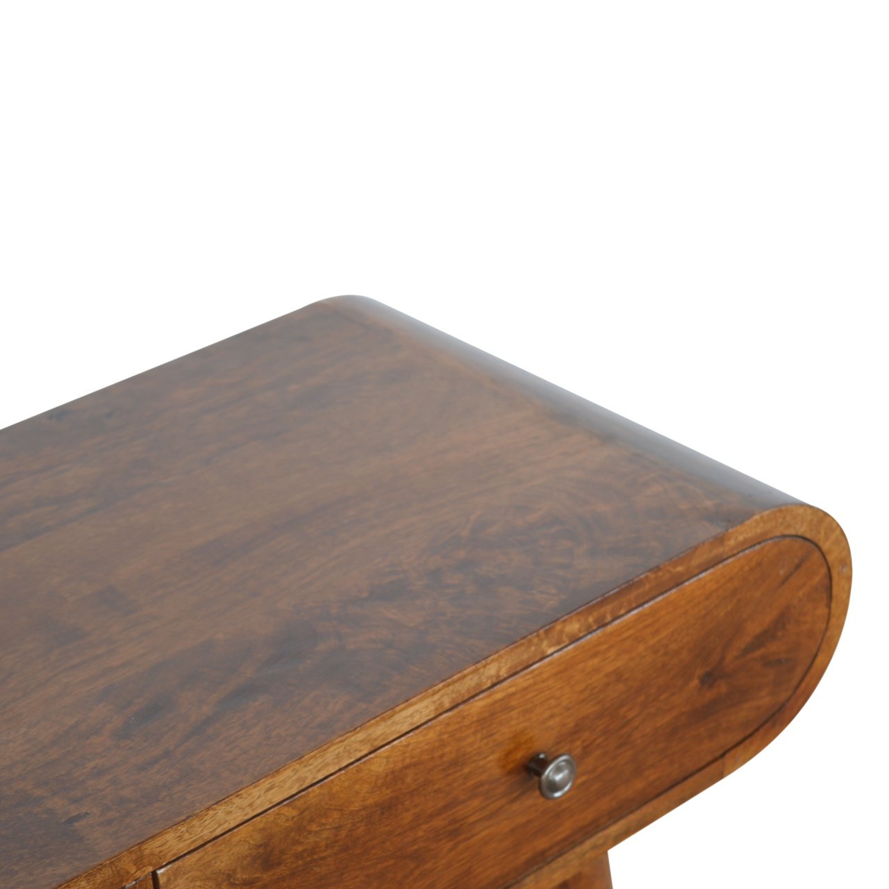 Stół z litego drewna mango – kasztanowy, 90 cm — model IN905 - obrazek 2