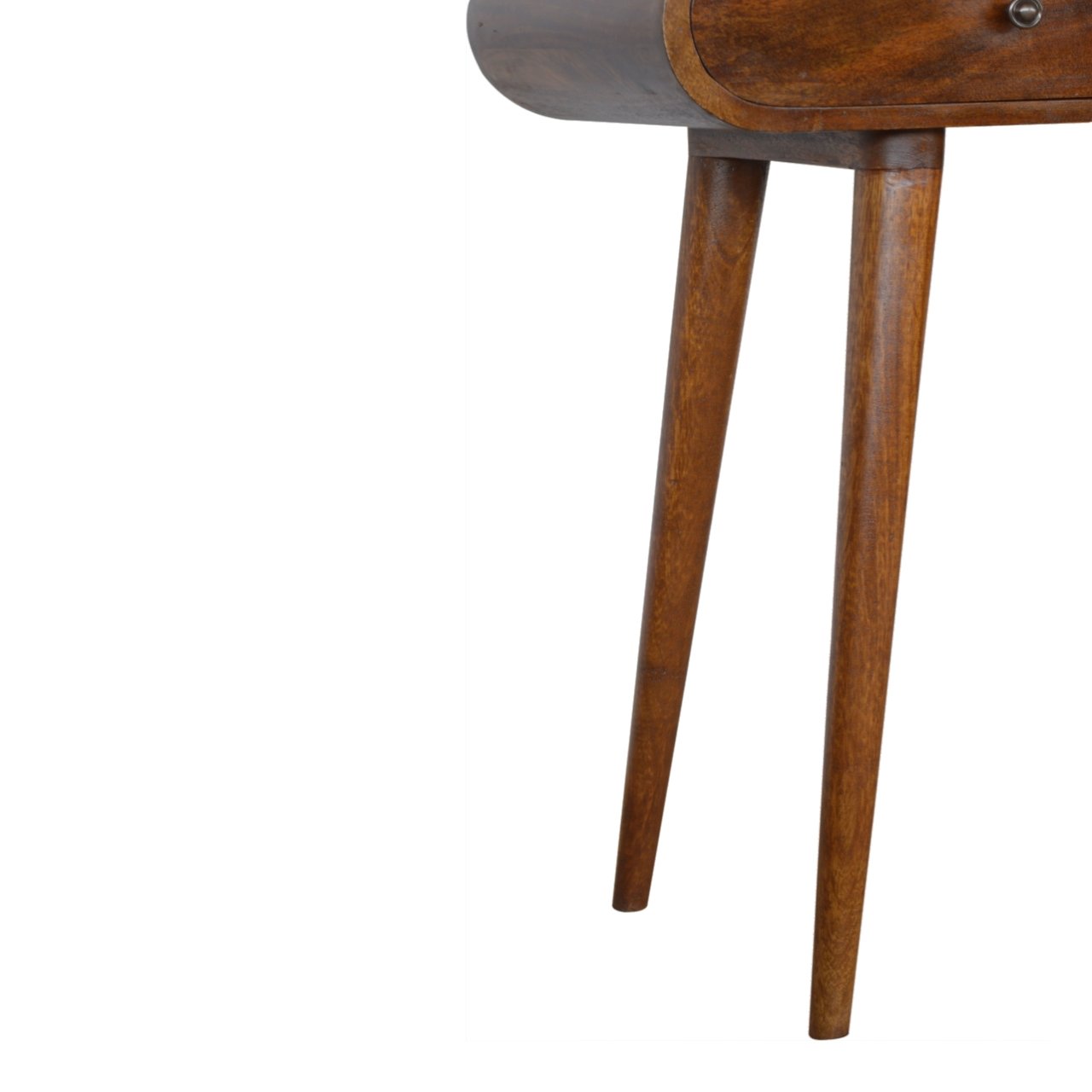 Stół z litego drewna mango – kasztanowy, 90 cm — model IN905 - obrazek 6