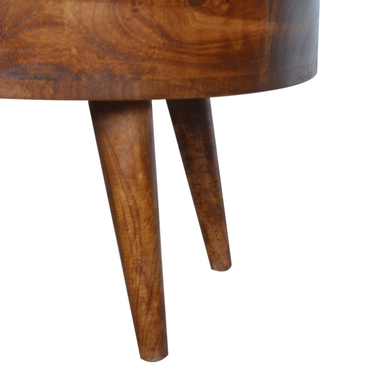 Stolik kawowy z litego drewna mango – kasztanowy, 85 cm — model IN906 - obrazek 7