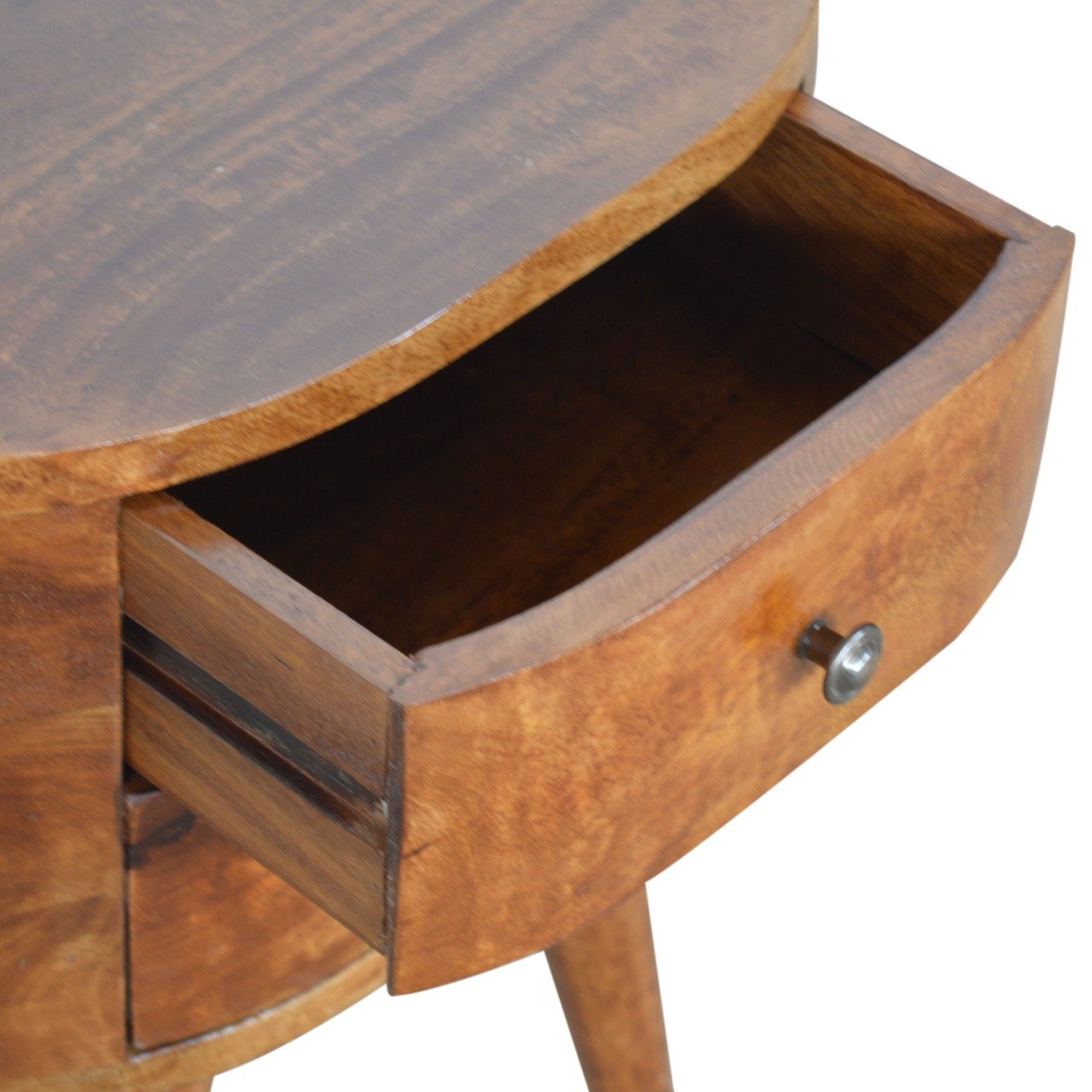 Szafka nocna Artisan IN907-1 – lite drewno mango, wykończenie kasztanowe - Image 2
