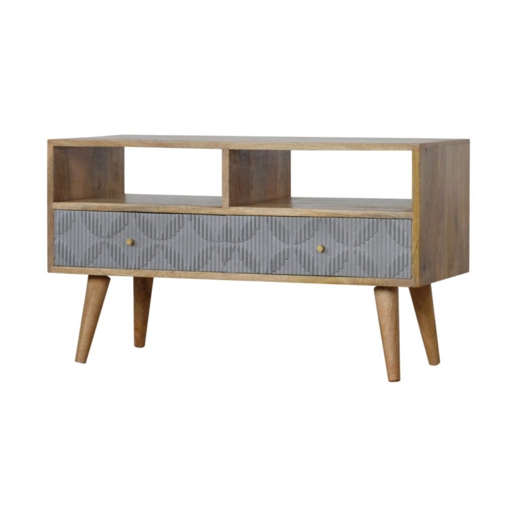 Szafka RTV Artisan IN920 – lite drewno mango, wykończenie dębowe